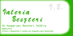 valeria beszteri business card